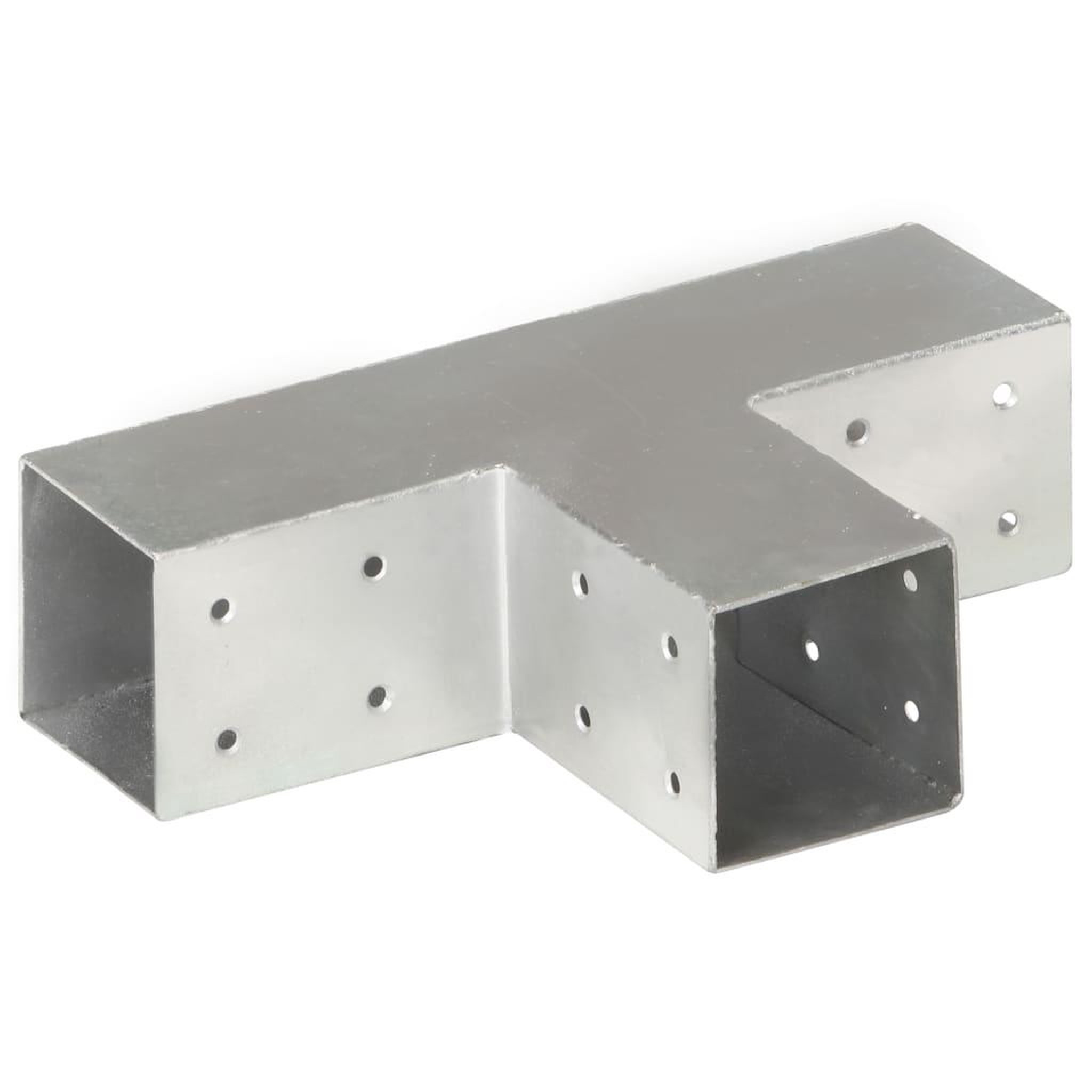Voir la diapositive 4 : VIDAXL Connecteurs de poteau 4 pcs Forme en T Metal galvanise 71x71 mm