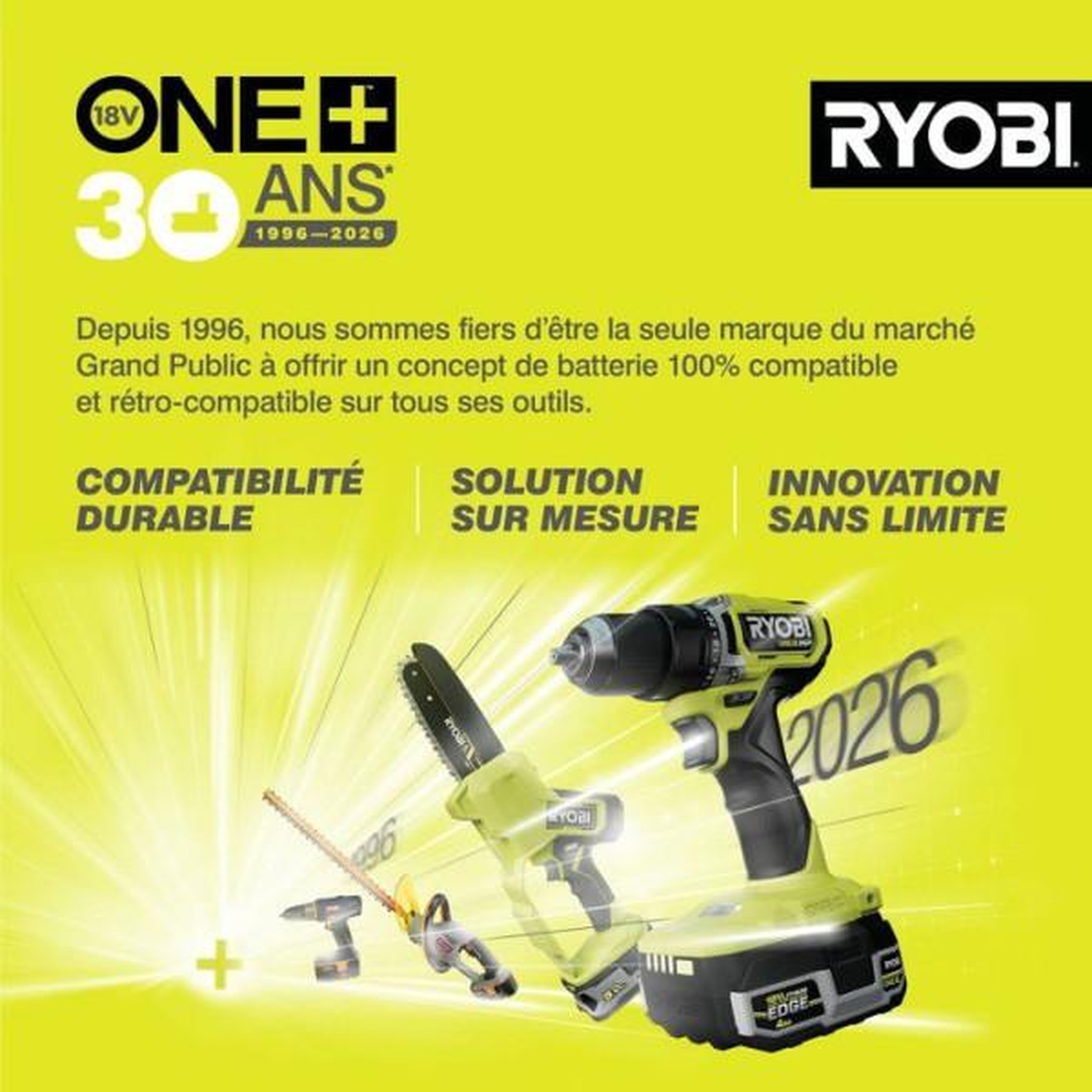 Voir la diapositive 3 : Ryobi Ryobi chargeur rapide 18v one+ recharge batterie 8ah en 1h - sans batterie - rc18180