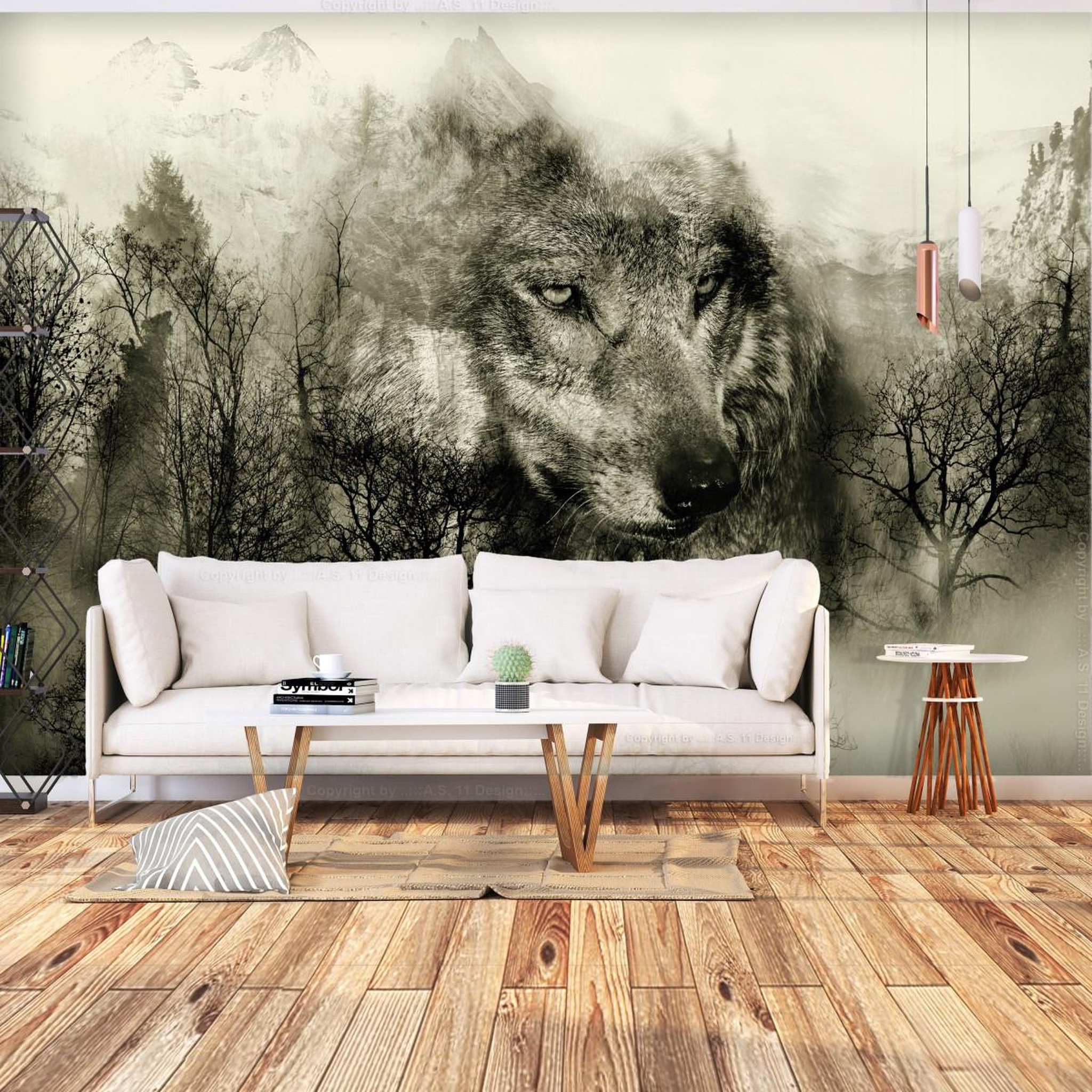Voir la diapositive 1 : Paris Prix Papier peint  mountain predator beige