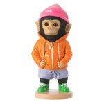 Paris Prix Statuette Singe Déco  Fashion  27cm Multicolore