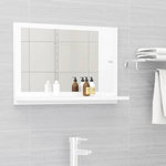 VIDAXL Miroir de salle de bain Blanc 60x10,5x37 cm Bois d'ingenierie