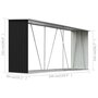 Voir la diapositive 6 : VIDAXL Abri de stockage a bois Acier galvanise 330x84x152cm Anthracite
