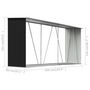 Voir la diapositive 6 : VIDAXL Abri de stockage a bois Acier galvanise 330x84x152cm Anthracite