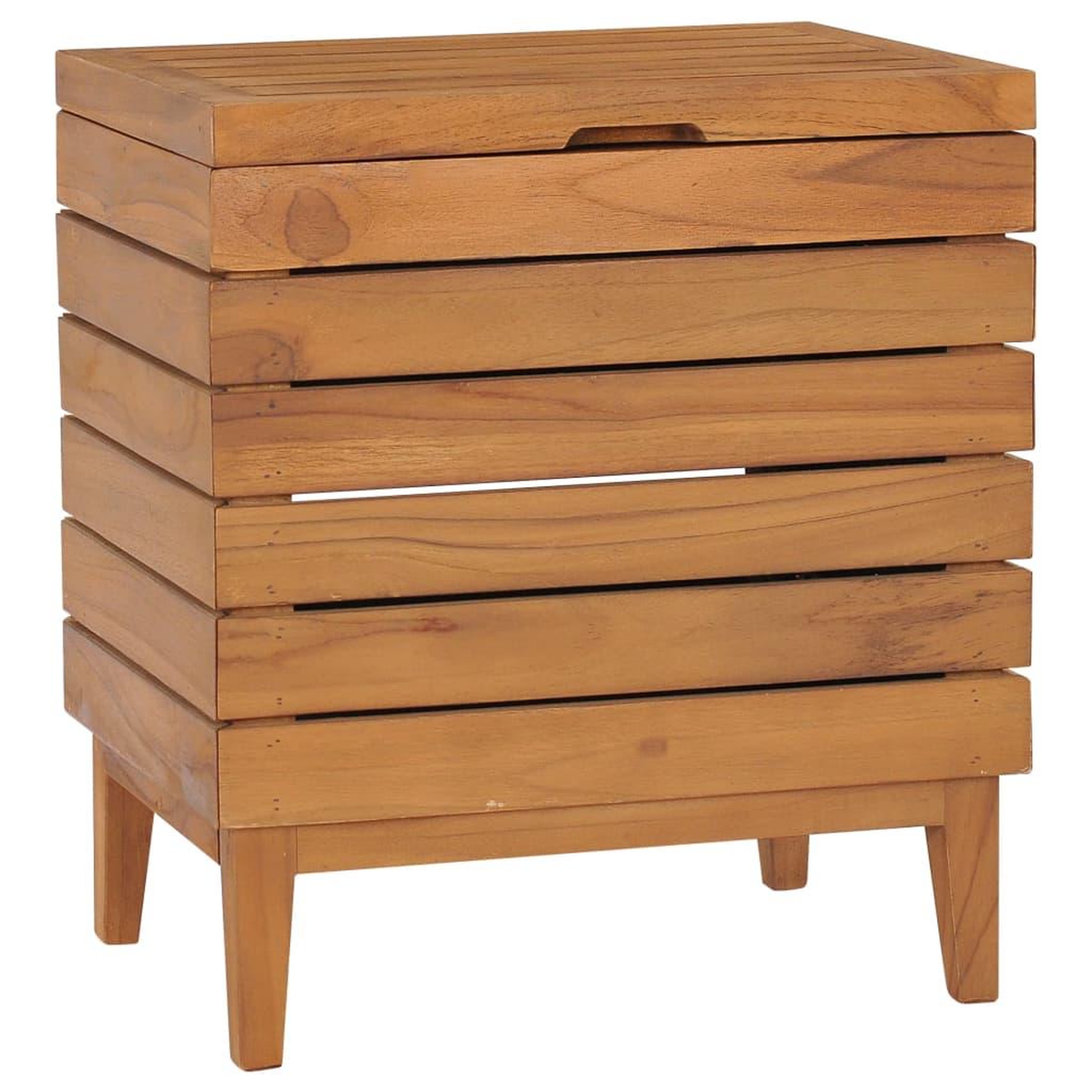 VIDAXL Panier a linge 40x30x45 cm bois de teck massif