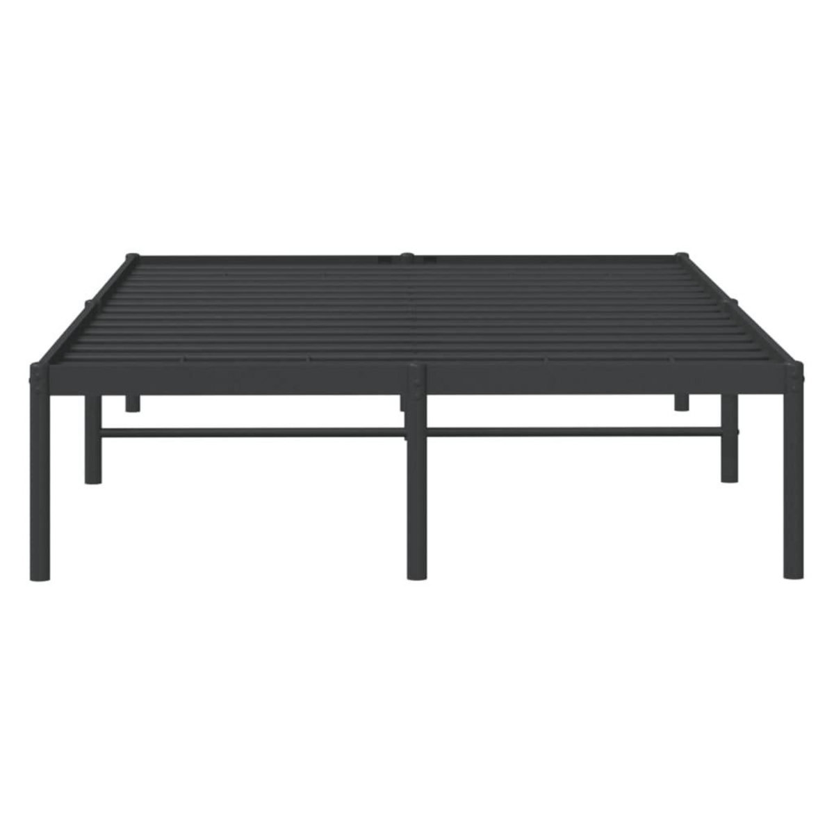 VIDAXL Cadre de lit metal sans matelas noir 120x190 cm