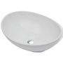 Voir la diapositive 5 : VIDAXL Lavabo de salle de bain avec mitigeur Ceramique Ovale Blanc