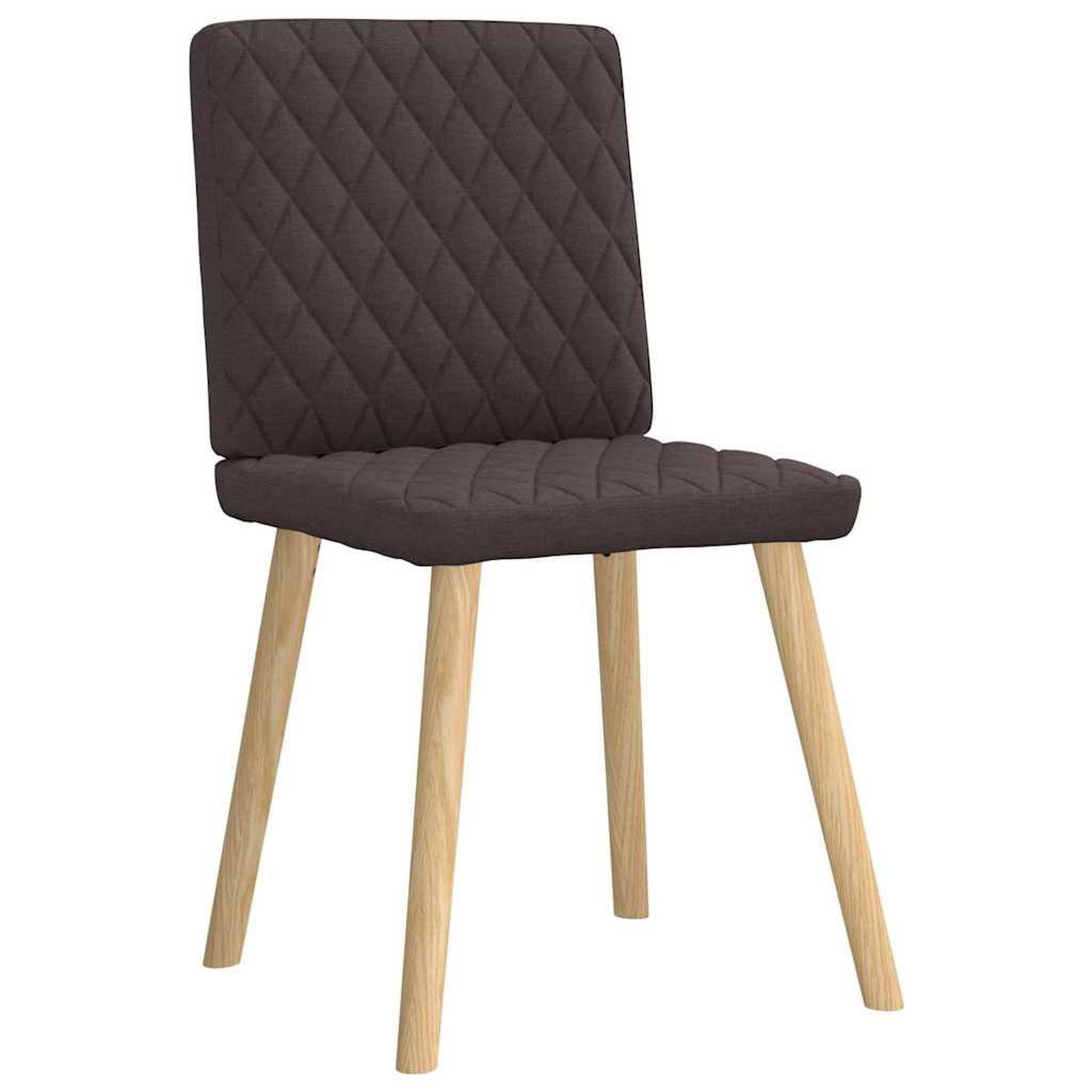 Voir la diapositive 3 : VIDAXL Chaises a manger lot de 6 marron fonce tissu