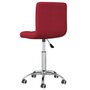 VIDAXL Chaise pivotante de bureau Rouge bordeaux Tissu