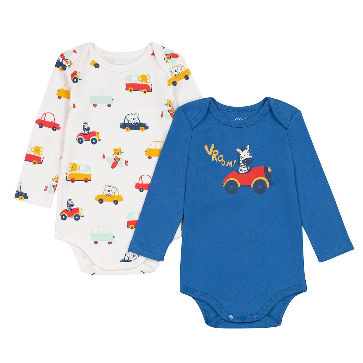 IN EXTENSO Lot de 2 bodies manches longues bébé garçon