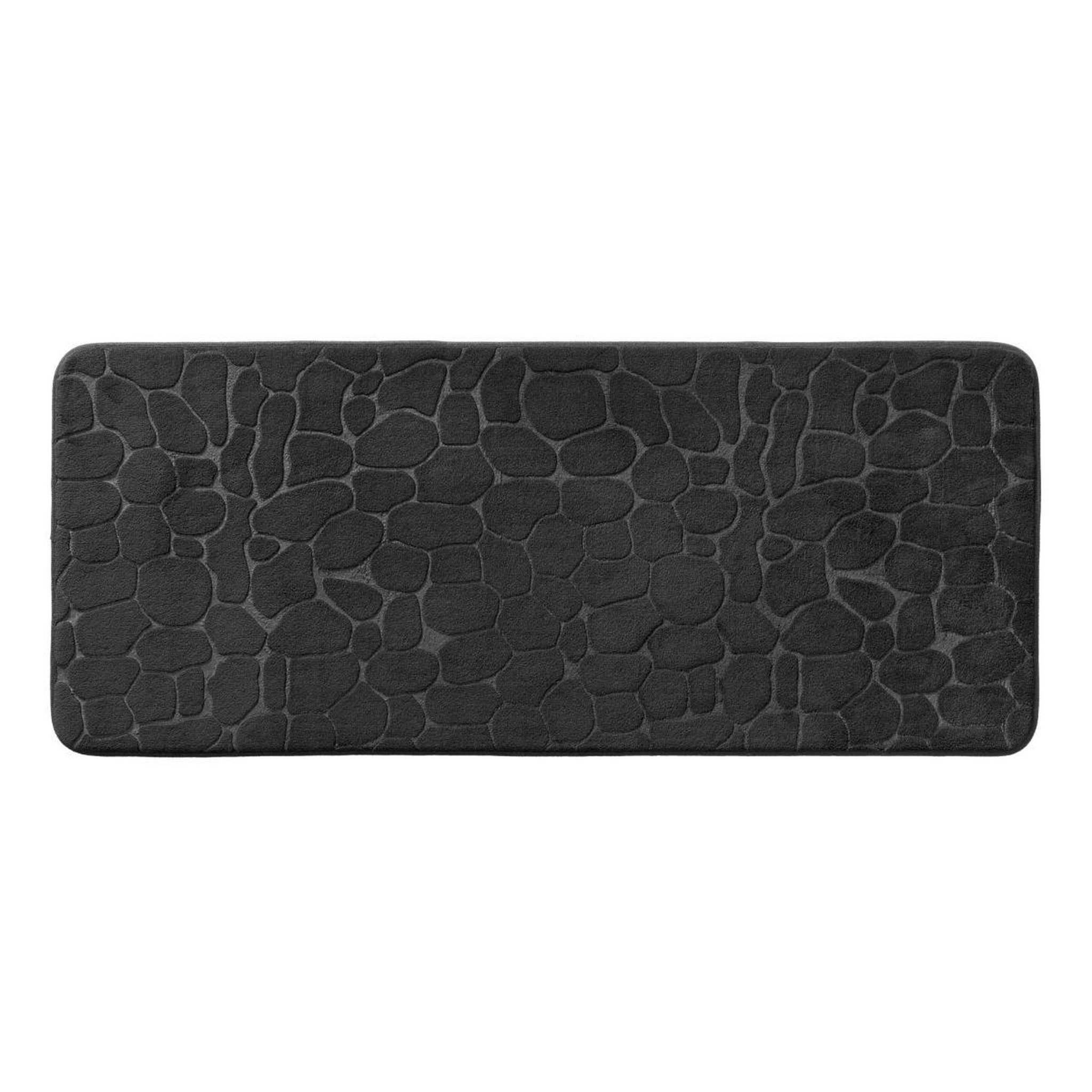 Douceur d'Intérieur Tapis de bain  ricochet  50x120cm noir
