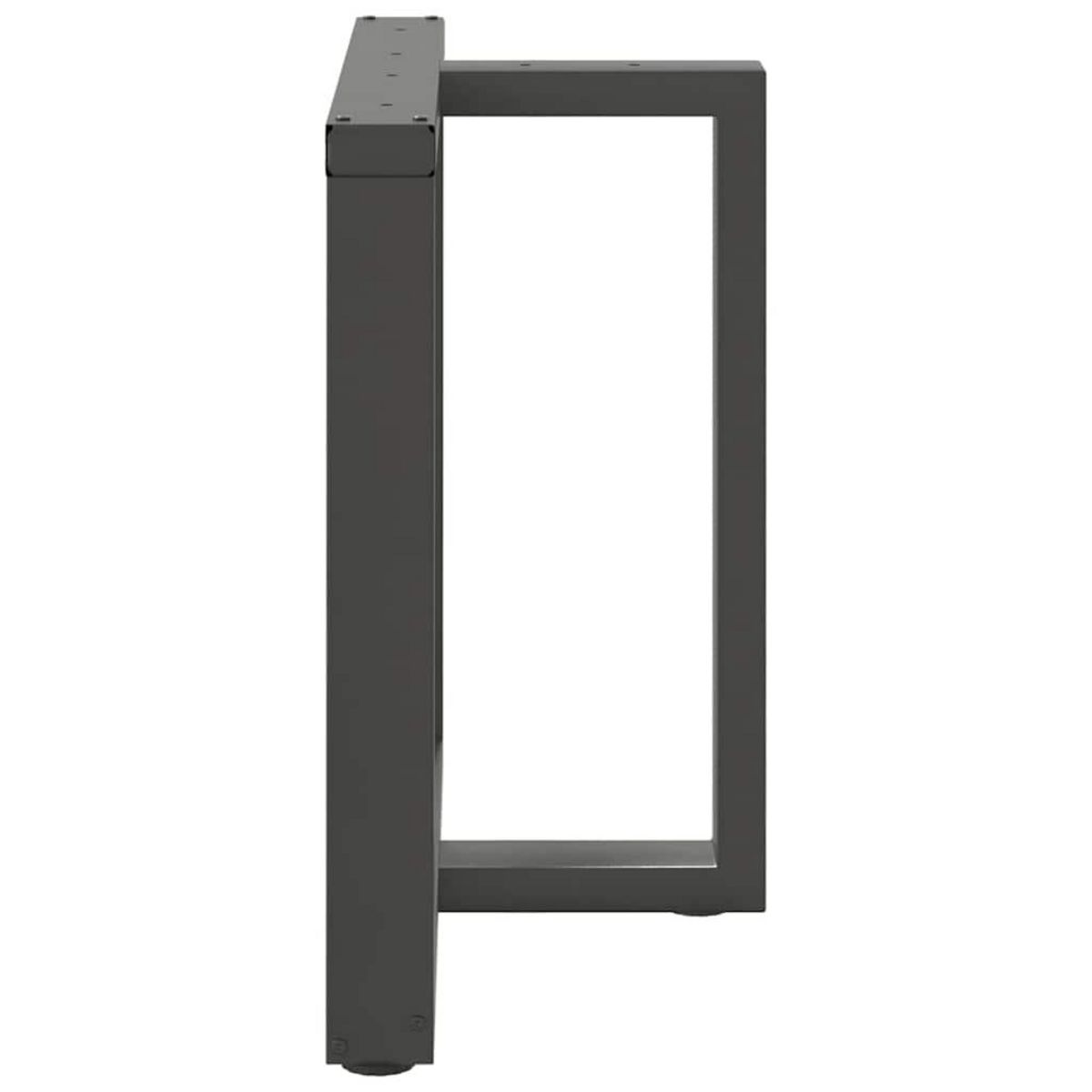 VIDAXL Pieds de table a manger forme de T 2 pcs 70x35x(72-73) cm acier