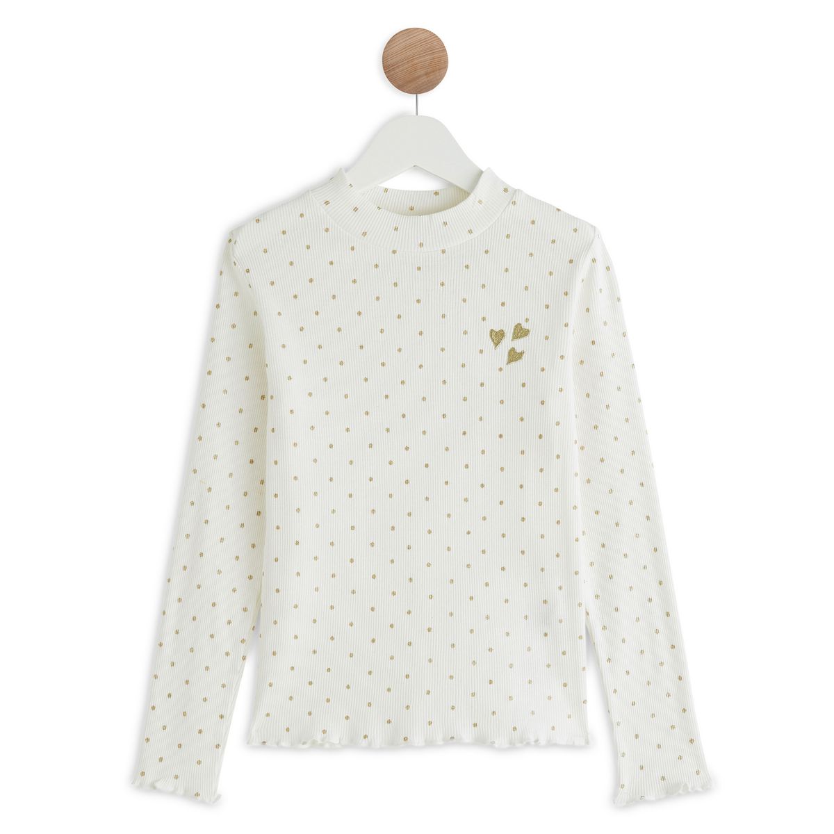 IN EXTENSO T-shirt manches longues à pois fille