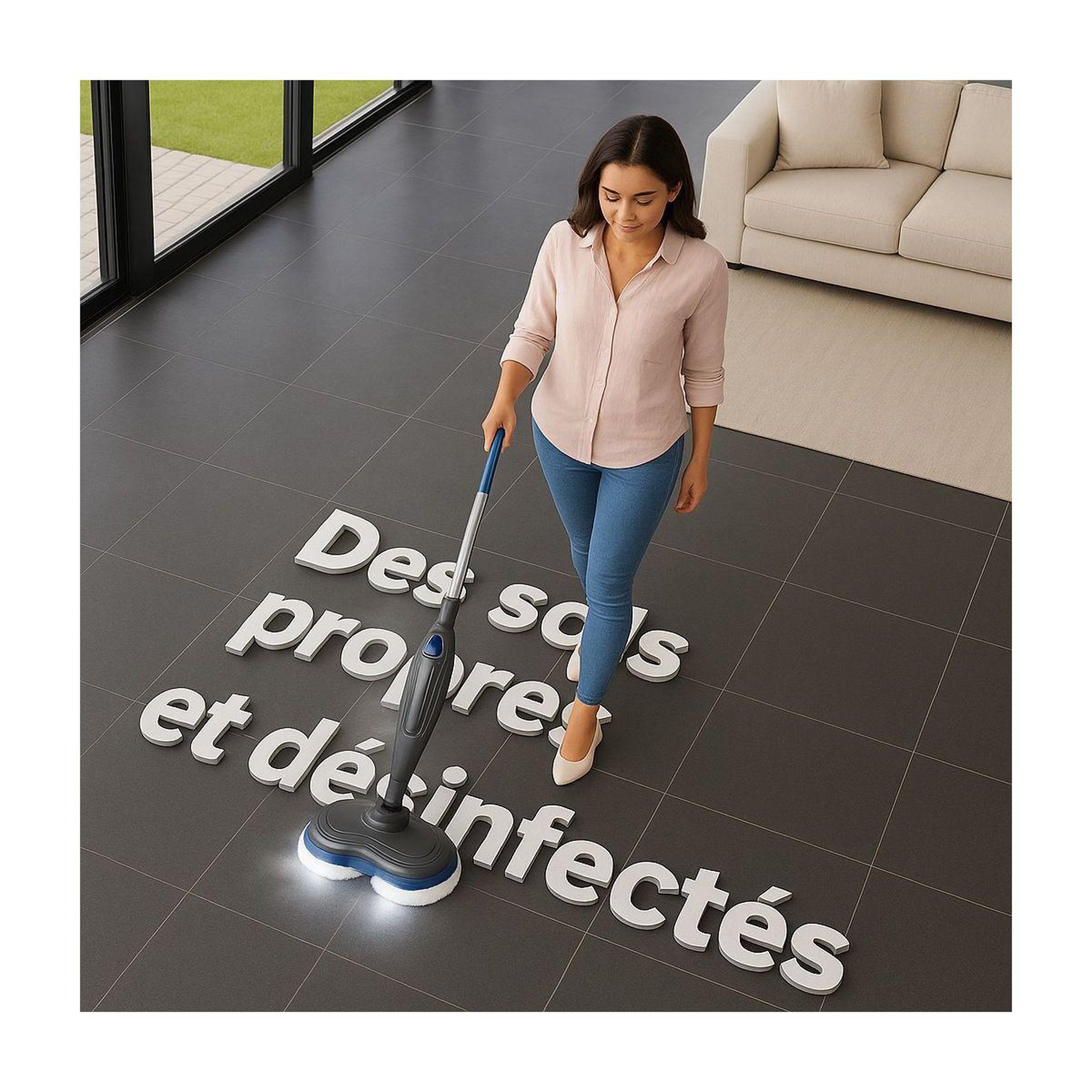 Voir la diapositive 2 : e.ziclean Balai vapeur Steam Wave 360