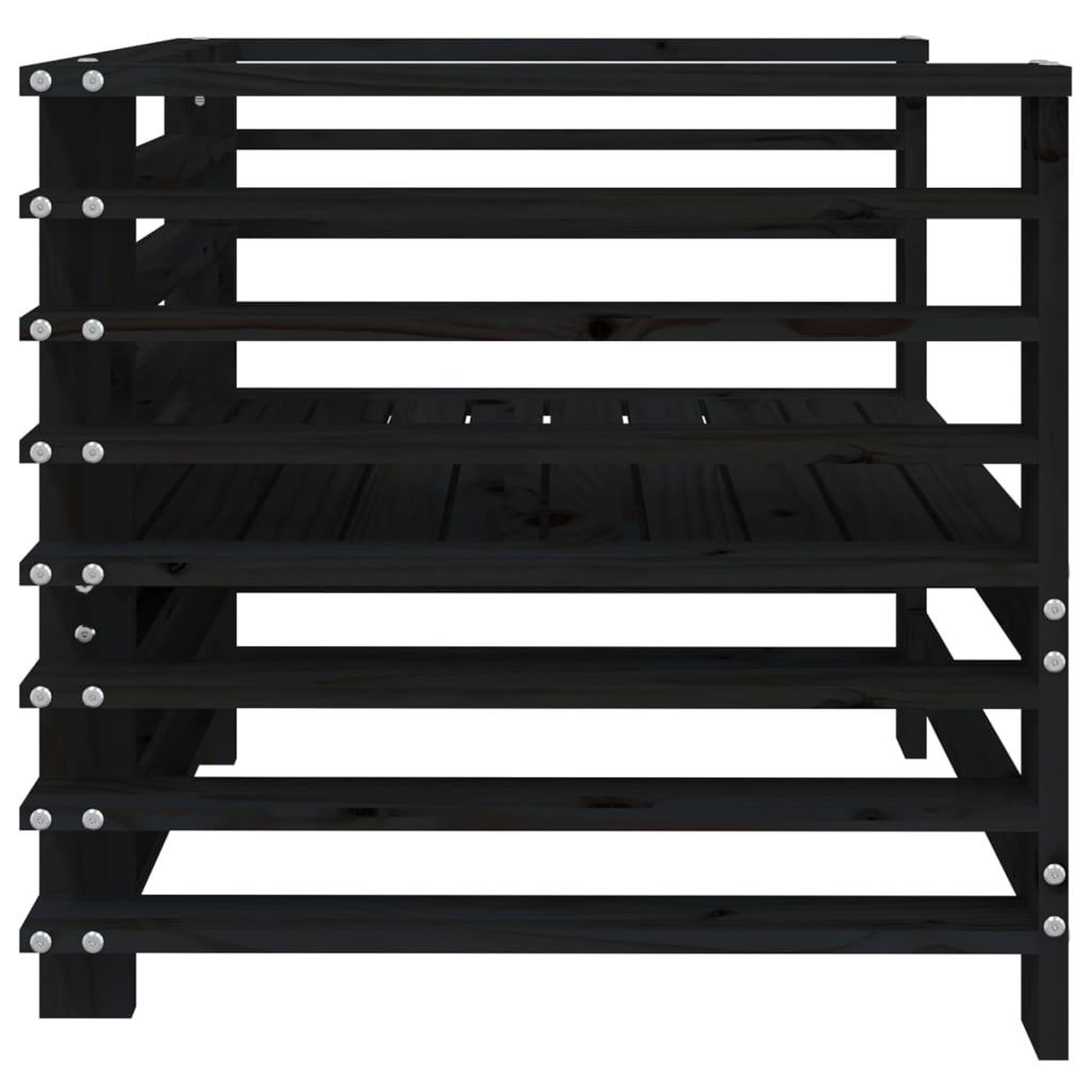 Voir la diapositive 5 : VIDAXL Chaises de jardin lot de 2 noir bois massif de pin