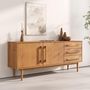 Voir la diapositive 3 : IDIMEX Buffet TECCA L 170 cm 2 portes 3 tiroirs en bois massif