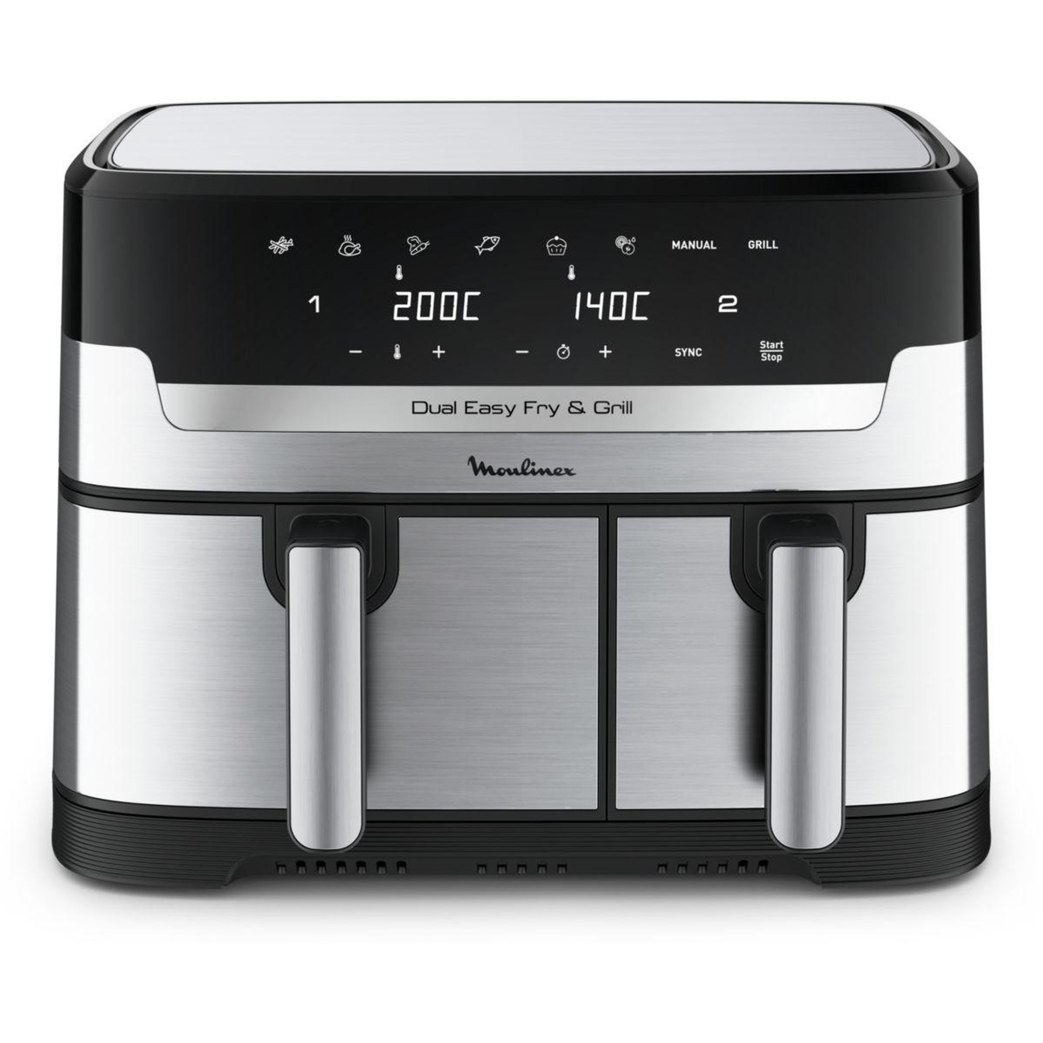 Voir la diapositive 2 : MOULINEX Friteuse sans huile Easy Fry and Grill Dual XXL 8,3L  EZ905D20