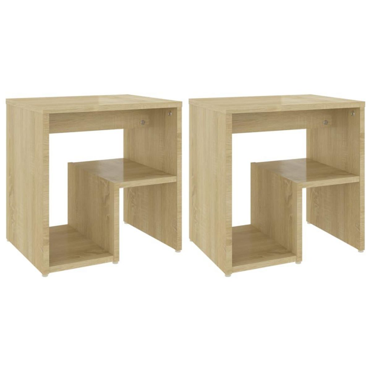 VIDAXL Tables de chevet 2pcs chene sonoma 40x30x40cm bois d'ingenierie