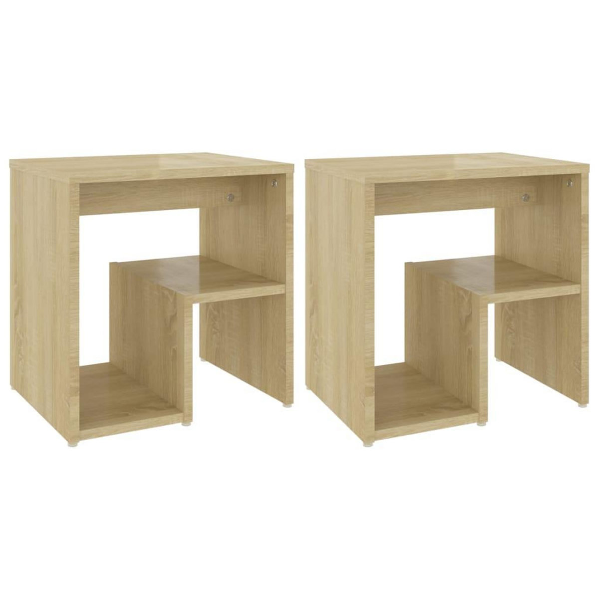 VIDAXL Tables de chevet 2pcs chene sonoma 40x30x40cm bois d'ingenierie
