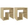 Voir la diapositive 2 : VIDAXL Tables de chevet 2pcs chene sonoma 40x30x40cm bois d'ingenierie