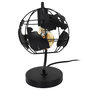 Voir la diapositive 1 : Paris Prix Lampe à Poser en Métal  Globe  26cm Noir