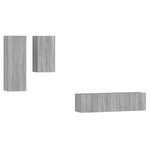 VIDAXL Ensemble de meubles TV 4 pcs Sonoma gris Bois d'ingenierie