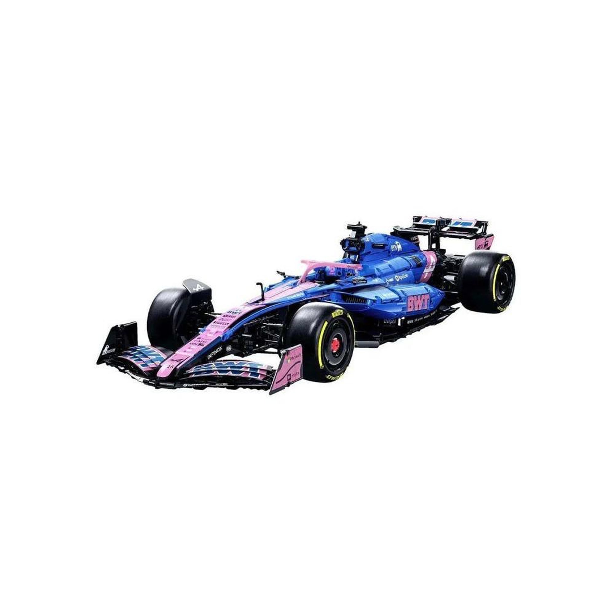 Voir la diapositive 2 : Kit de construction Formule 1 1:8 réplique Alpine F1 A525 au moteur V6 visible, DRS fonctionnel et suspension push-rod, 2173 pièces