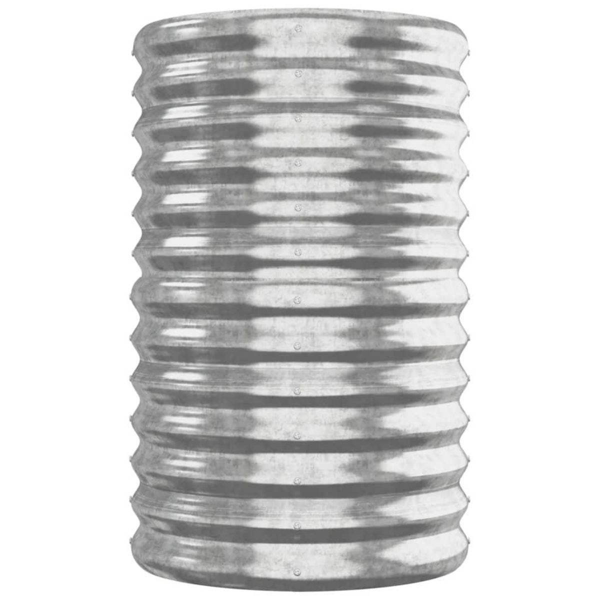 VIDAXL Lit sureleve de jardin Acier enduit de poudre Argente