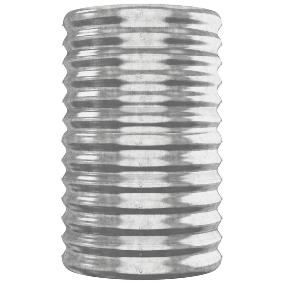 VIDAXL Lit sureleve de jardin Acier enduit de poudre Argente