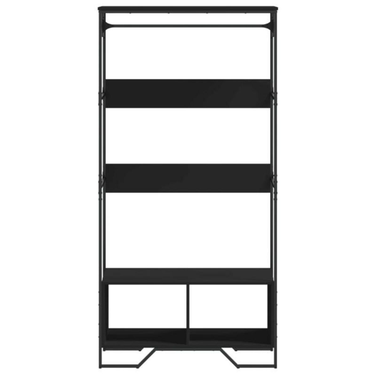 VIDAXL Armoire noir 90x50x180 cm bois d'ingénierie