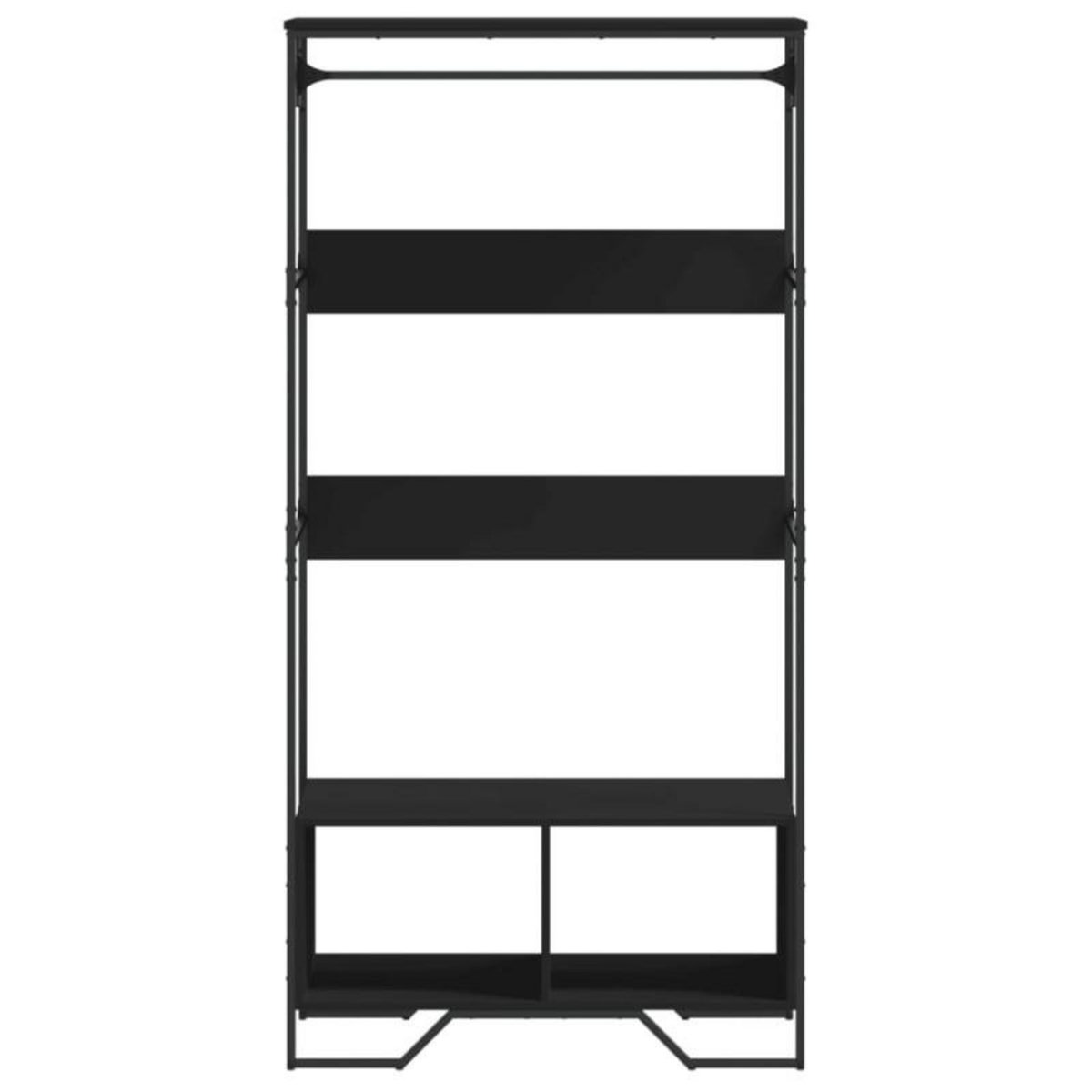 VIDAXL Armoire noir 90x50x180 cm bois d'ingénierie