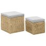 Voir la diapositive 2 : VIDAXL Repose-pied lot de 2 Jacinthe d'eau Gris