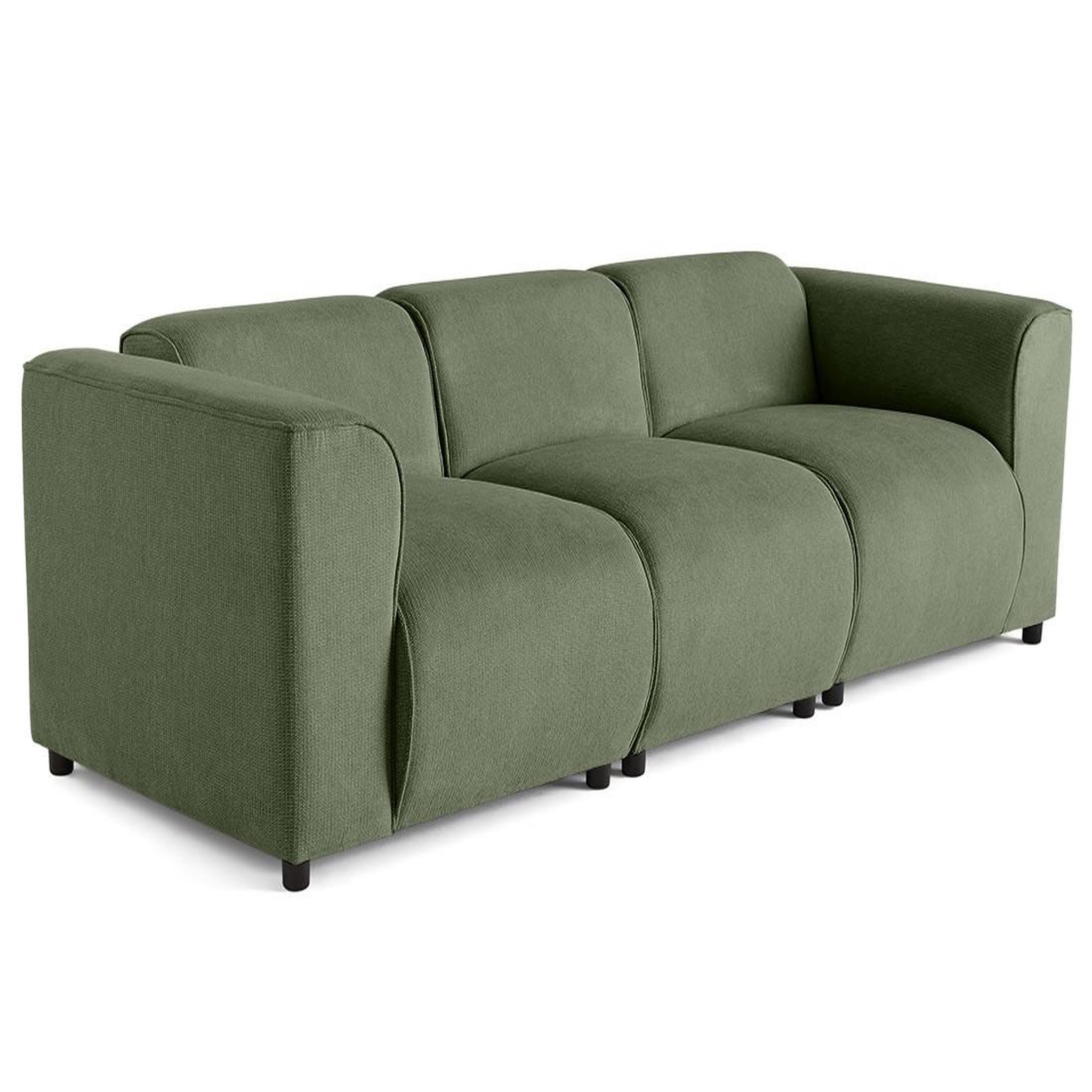 Voir la diapositive 2 : LISA DESIGN Suaro - canapé modulable 3 places en tissu texturé