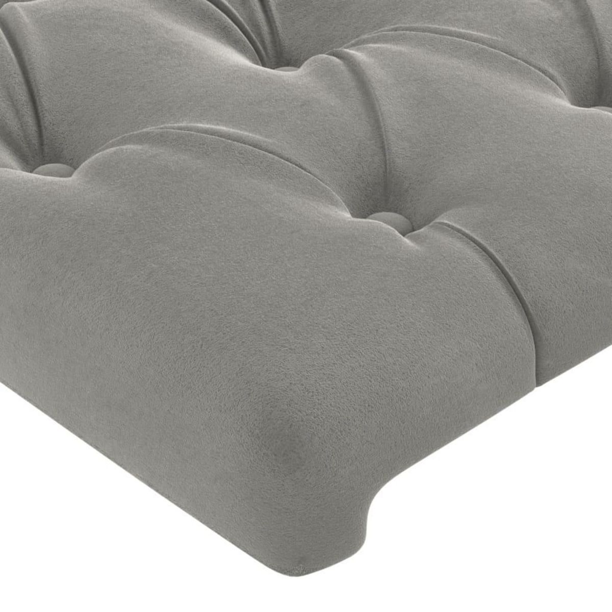 VIDAXL Tete de lit avec oreilles Gris clair 83x23x78/88 cm Velours