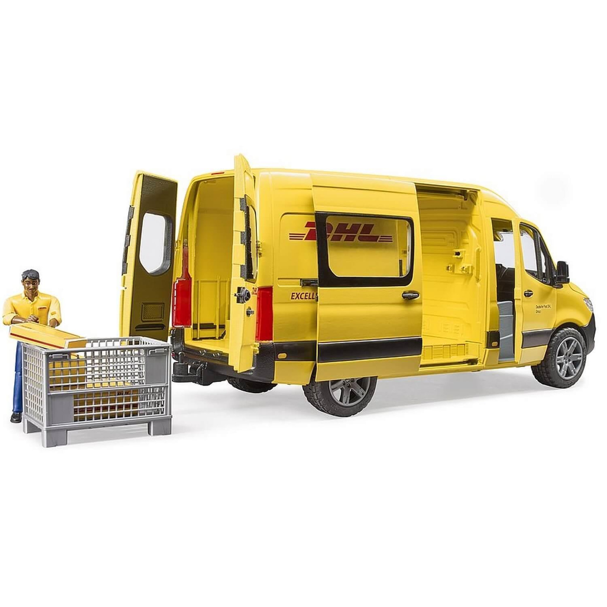 Voir la diapositive 3 : Bruder Véhicule Bruder MB Sprinter DHL jaune