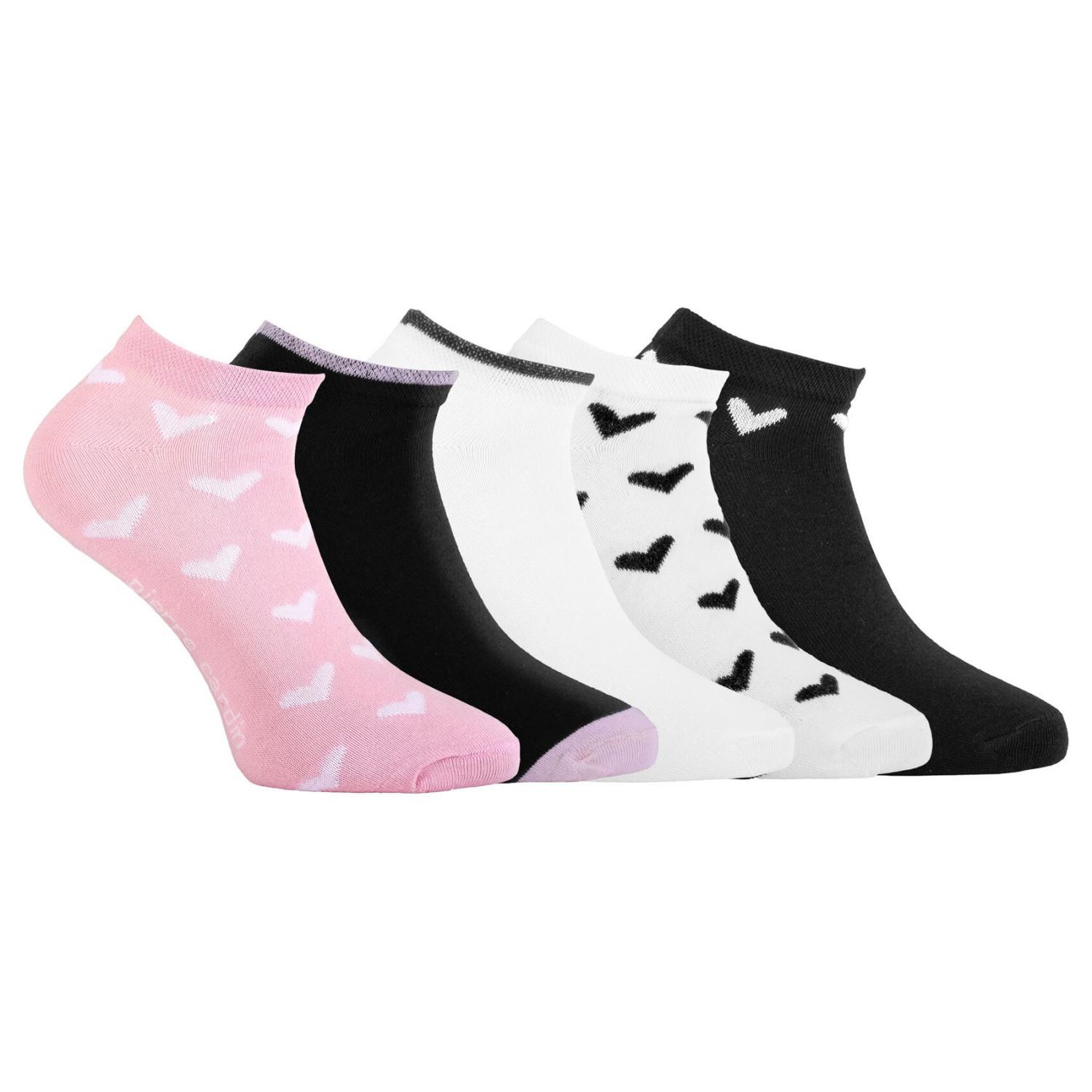 Voir la diapositive 1 : PIERRE CARDIN Lot de 5 paires de chaussettes courtes femme à motif pc 0375 pack b