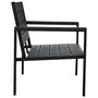 Voir la diapositive 4 : VIDAXL Banc de jardin 120 cm PEHD Noir Aspect de bois