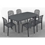 Voir la diapositive 3 : CONCEPT USINE Ensemble table et 6 chaises en plastique recyclé ATLANTIC