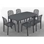 Voir la diapositive 3 : CONCEPT USINE Ensemble table et 6 chaises en plastique recyclé ATLANTIC