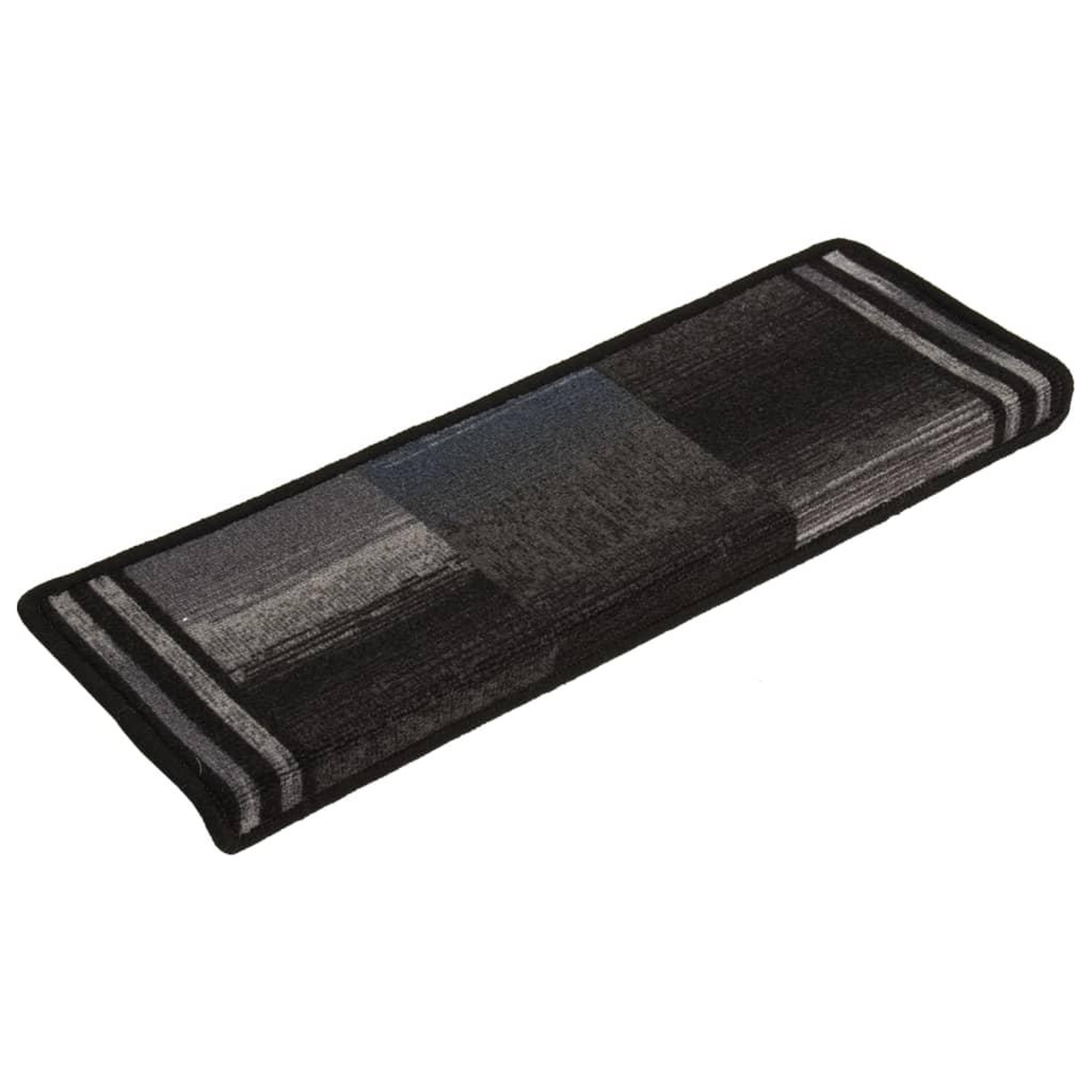Voir la diapositive 3 : VIDAXL Tapis d'escalier autoadhesifs 5 pcs 65x21x4 cm Noir et gris
