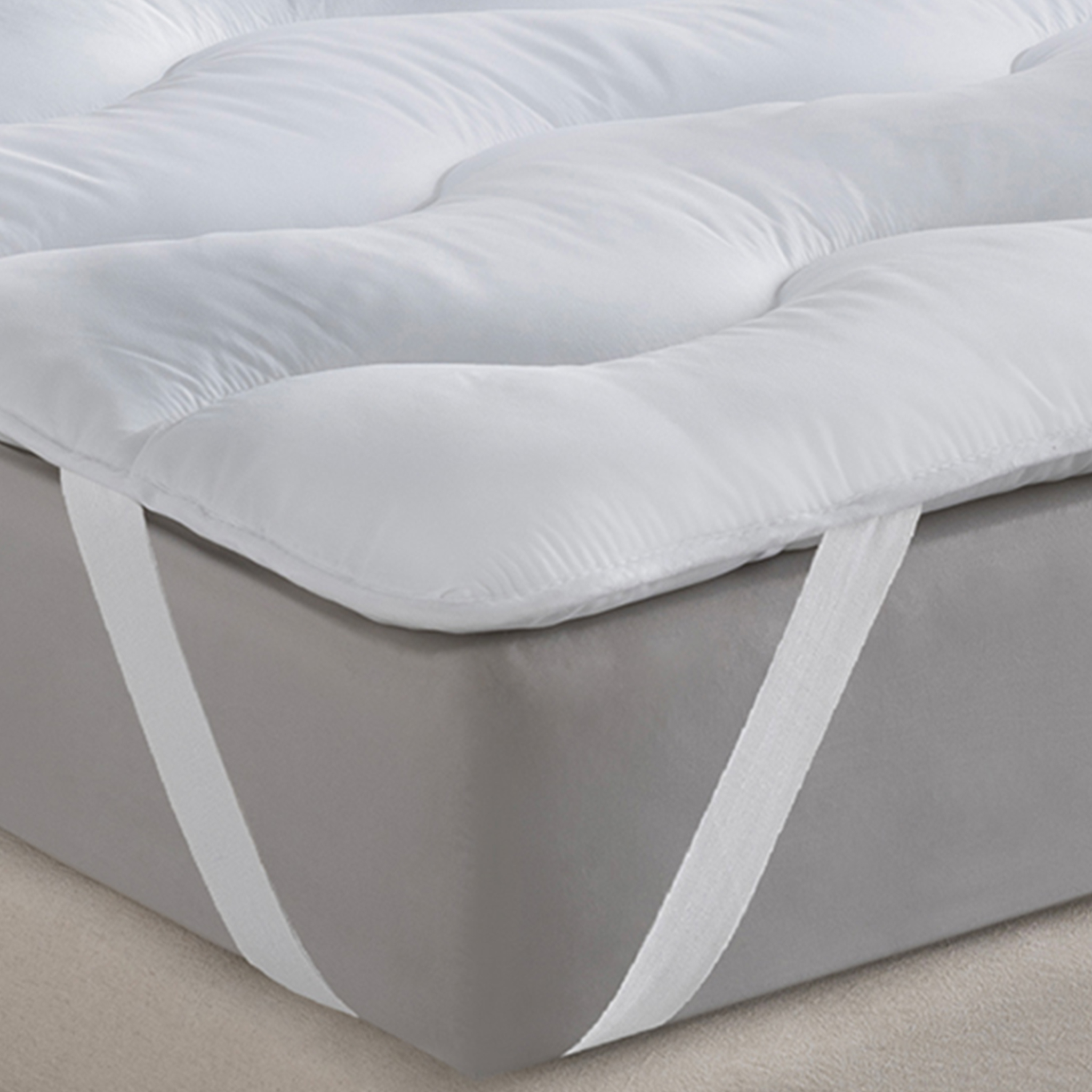 Voir la diapositive 3 : ID MARKET Surmatelas 140x190 cm eda épais et moelleux surpiqûres vagues 600 gr