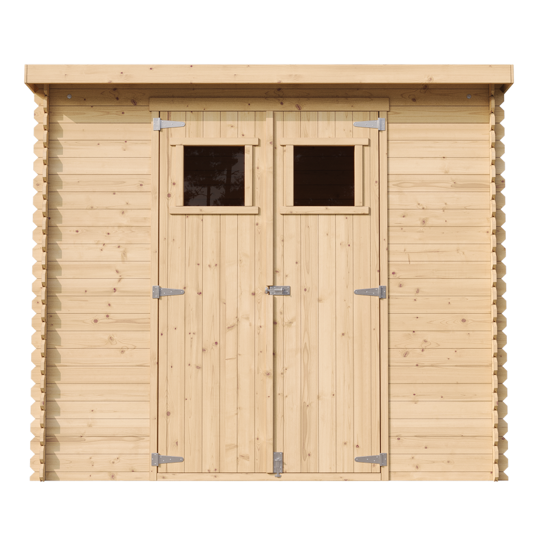 Voir la diapositive 2 : TIMBELA Abri de Jardin en Bois 2,63 m², Cabanon Jardin Exterieur à Outils et Velo avec Fenêtres M310