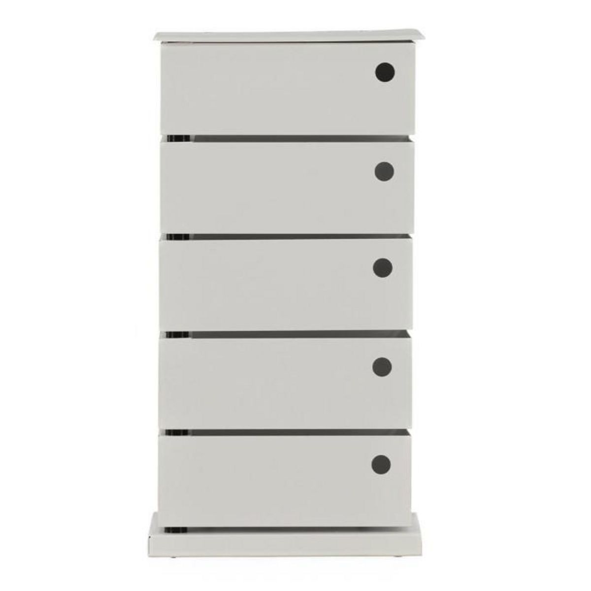 Paris Prix Meuble de Rangement 5 Tiroirs  San Carlos  72cm Blanc