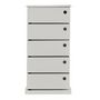 Voir la diapositive 1 : Paris Prix Meuble de Rangement 5 Tiroirs  San Carlos  72cm Blanc