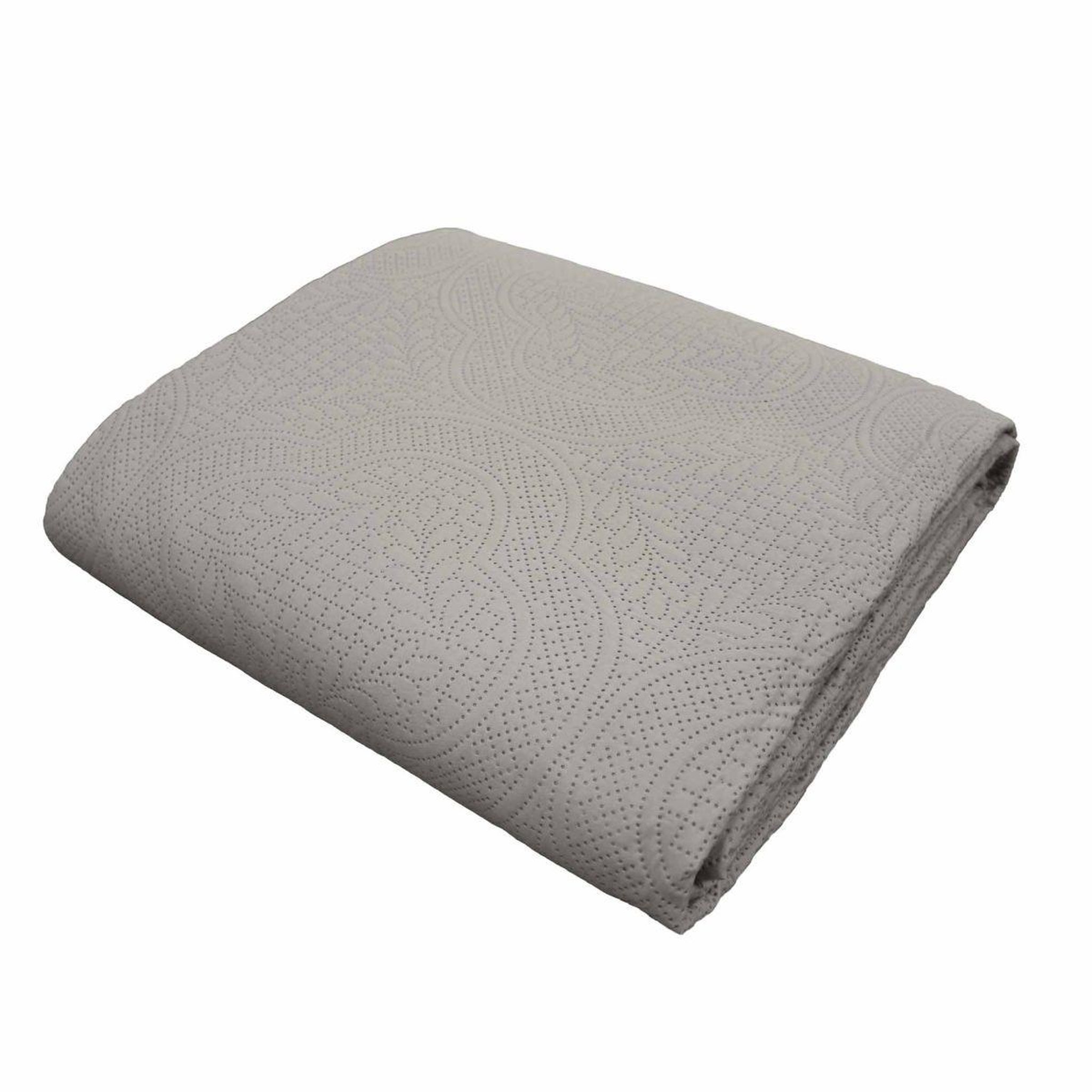Voir la diapositive 6 : Douceur d'Intérieur Couvre-lit & 2 housses de coussin  romane  220x240cm gris