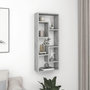 Voir la diapositive 1 : VIDAXL Etagere murale Gris beton 36x16x90 cm Bois d'ingenierie