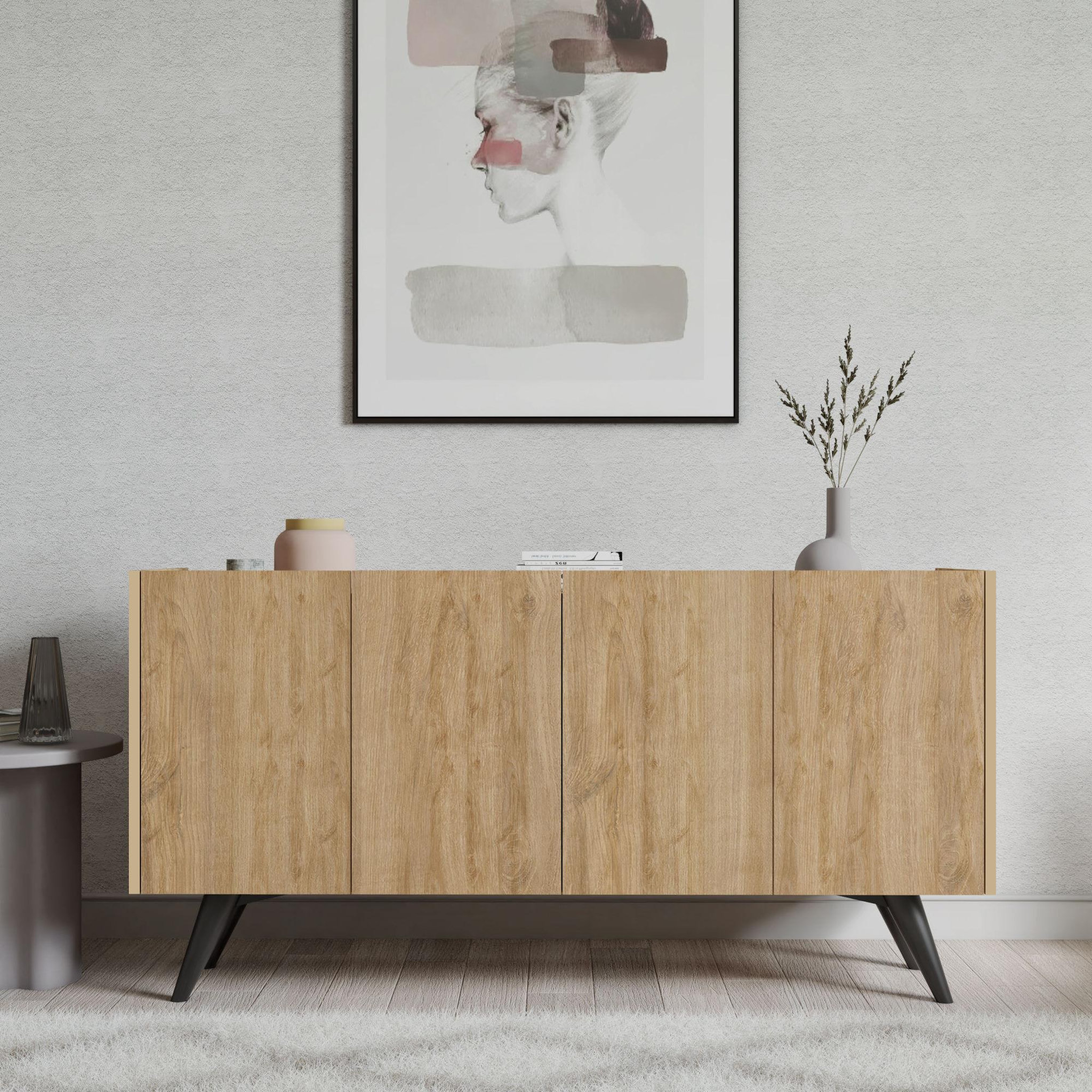 Voir la diapositive 2 : Habitat et Jardin Buffet en bois  Pekin  - 150 x 40 x 76 cm - Marron