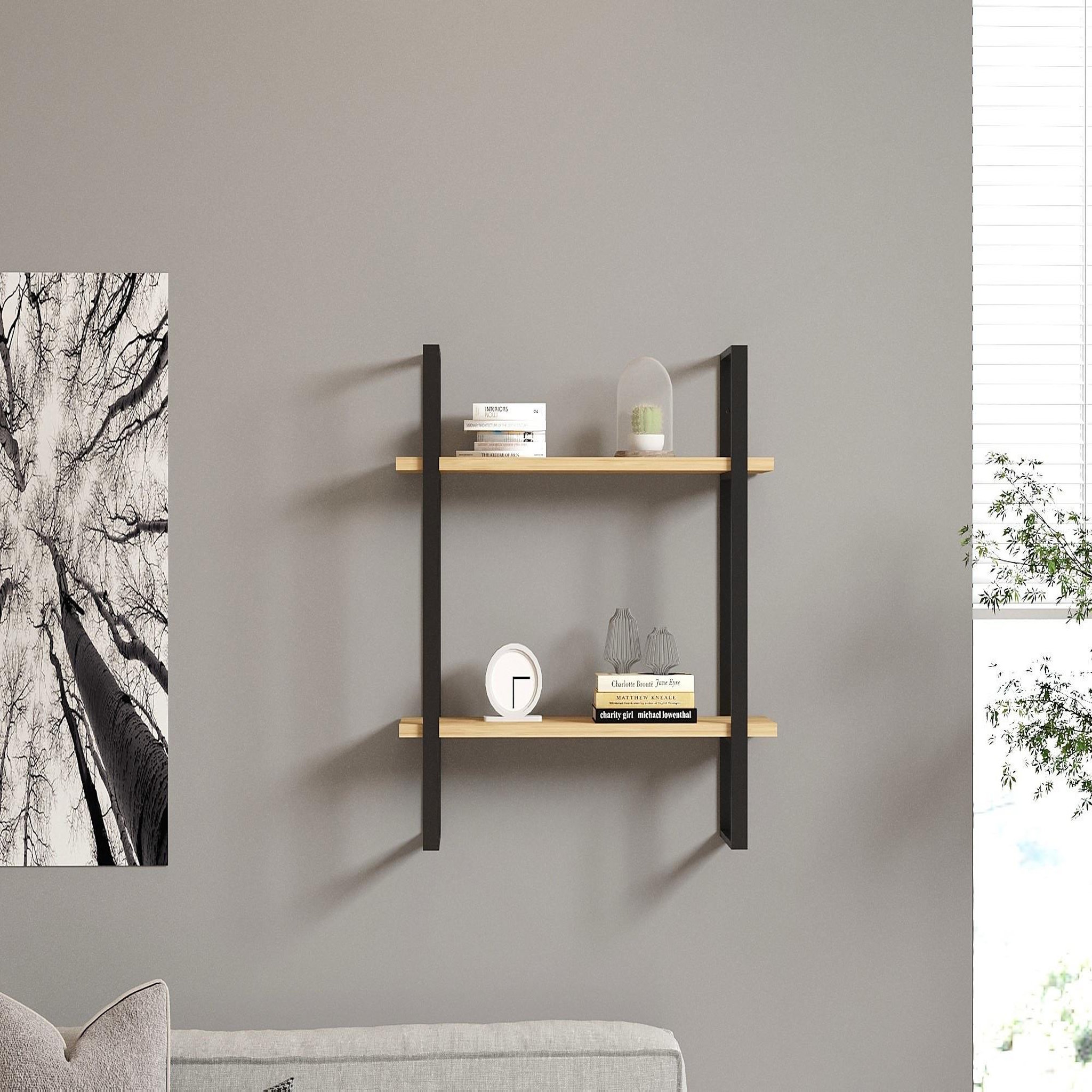 Voir la diapositive 3 : Habitat et Jardin Étagère murale en bois  buba  - 70 x 22 x 70 cm - marron