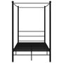 Voir la diapositive 4 : VIDAXL Cadre de lit a baldaquin sans matelas noir 140x200 cm metal