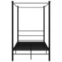 Voir la diapositive 4 : VIDAXL Cadre de lit a baldaquin sans matelas noir 140x200 cm metal