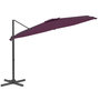 Voir la diapositive 5 : VIDAXL Parasol cantilever a LED Rouge Bordeaux 400x300 cm